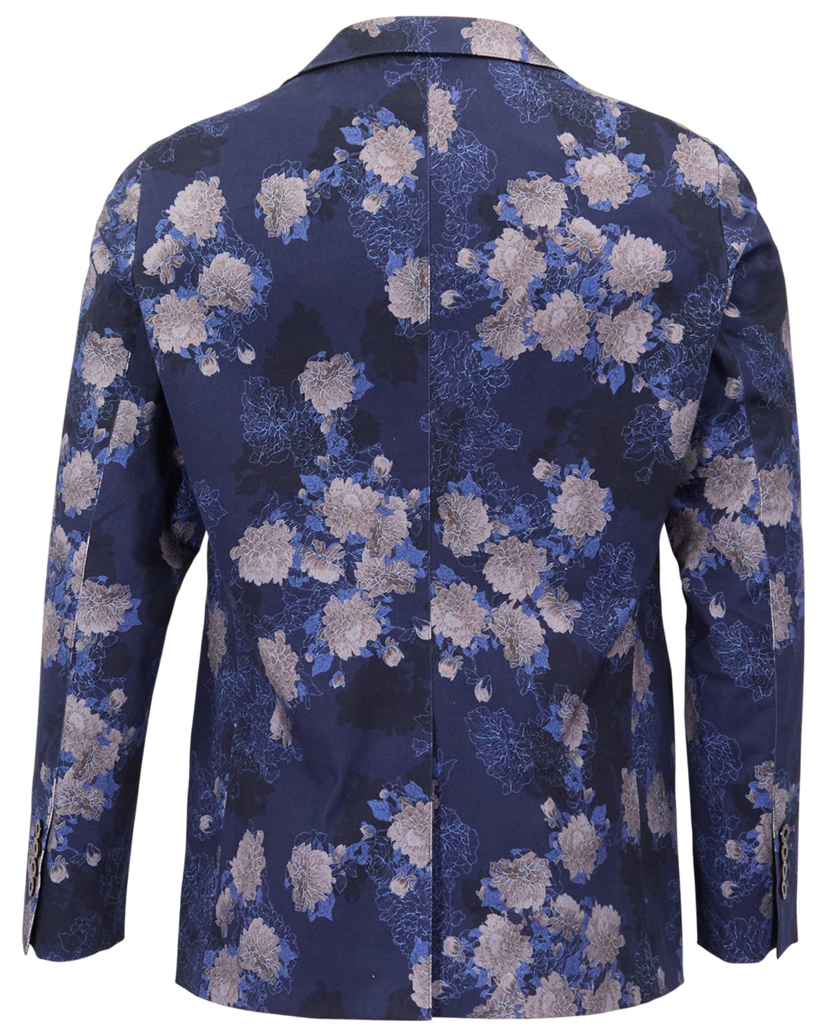 ADRIAN LANS FLORAL NAVY MEN'S STRETCH COTTON BLAZER
