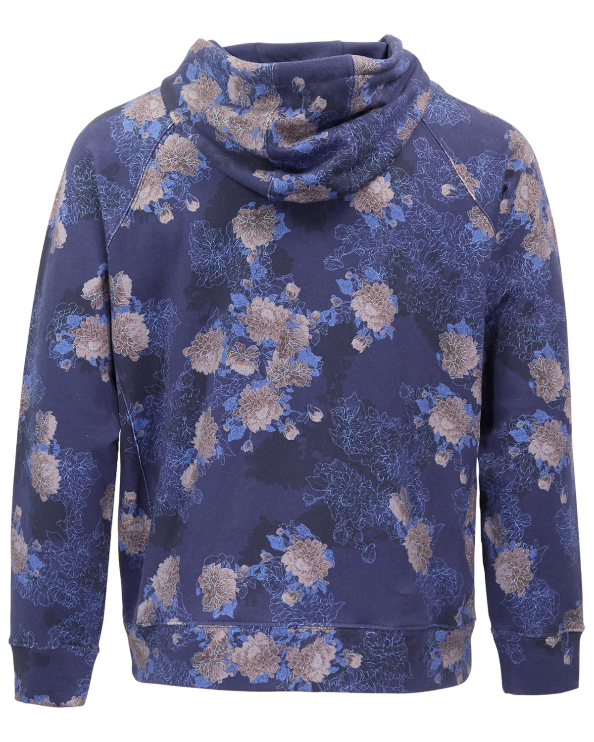 HANK LANS FLORAL NAVY MEN'S PRINTED KNIT HOODIE
