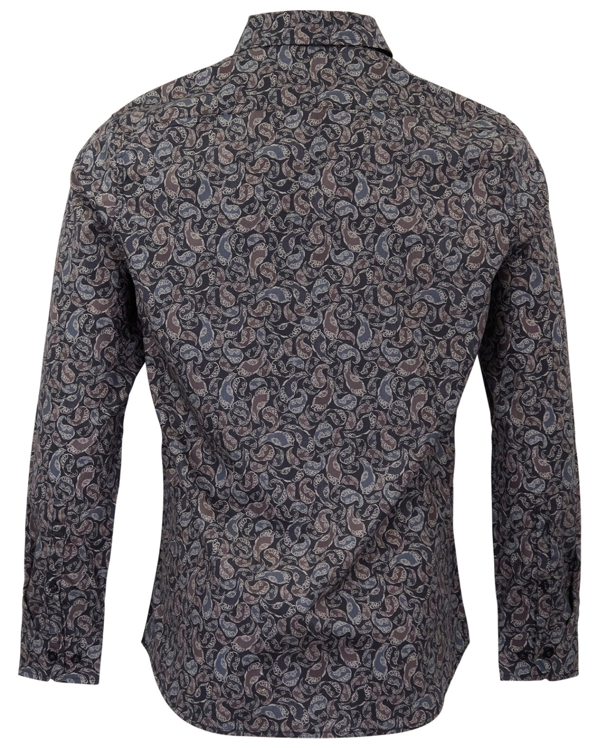 MORRIS INKED PAISLEY SMOKE MEN'S PRINTED COTTON BUTTON-DOWN SHIRT