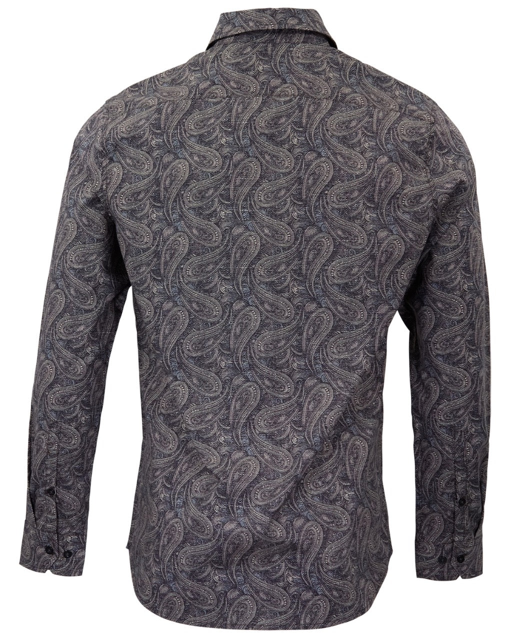 MORRIS MAURICE PAISLEY SMOKE MEN'S PRINTED COTTON BUTTON-DOWN SHIRT