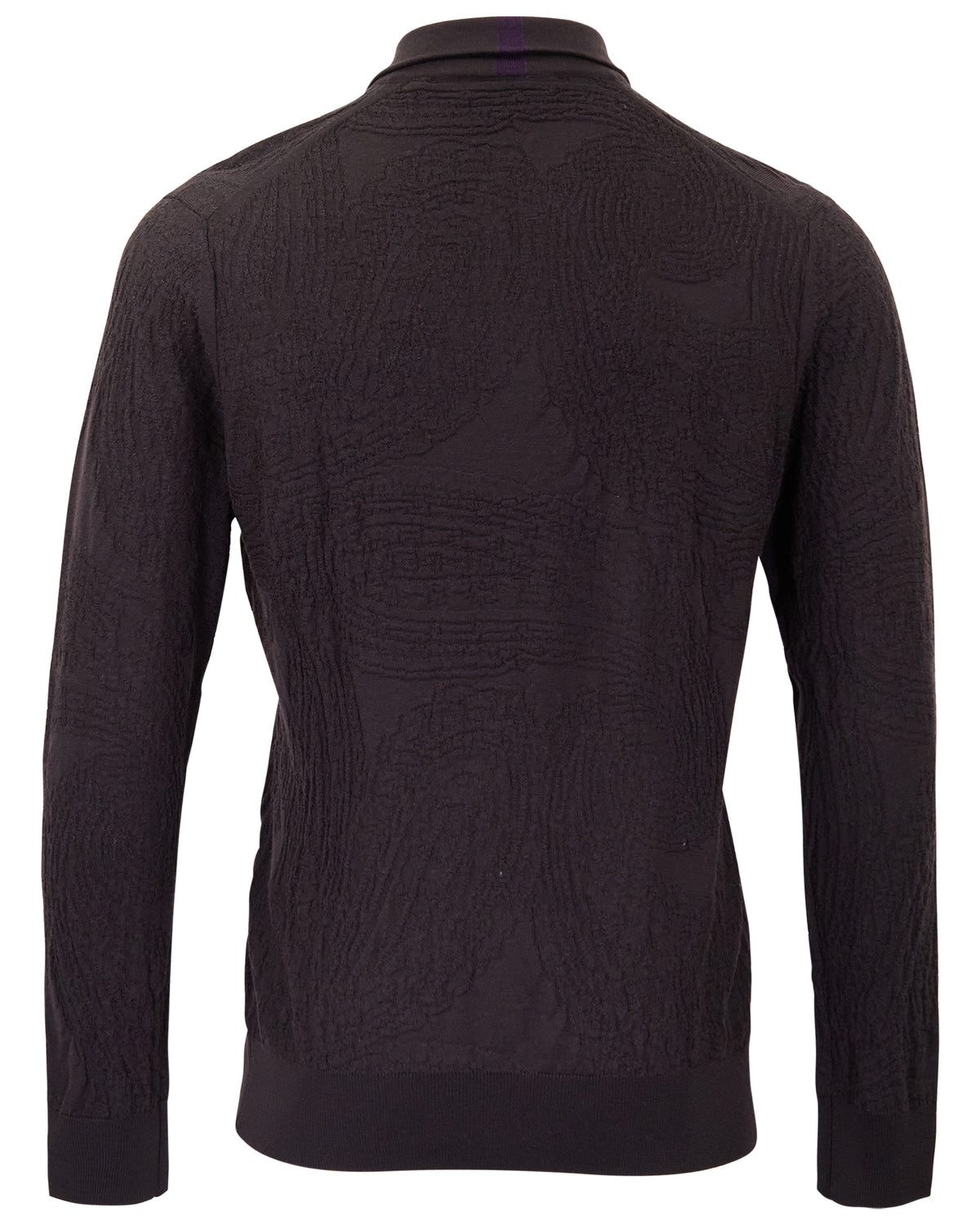 PARKER BROWNIE MEN'S MERINO WOOL TEXTURED POLO SWEATER