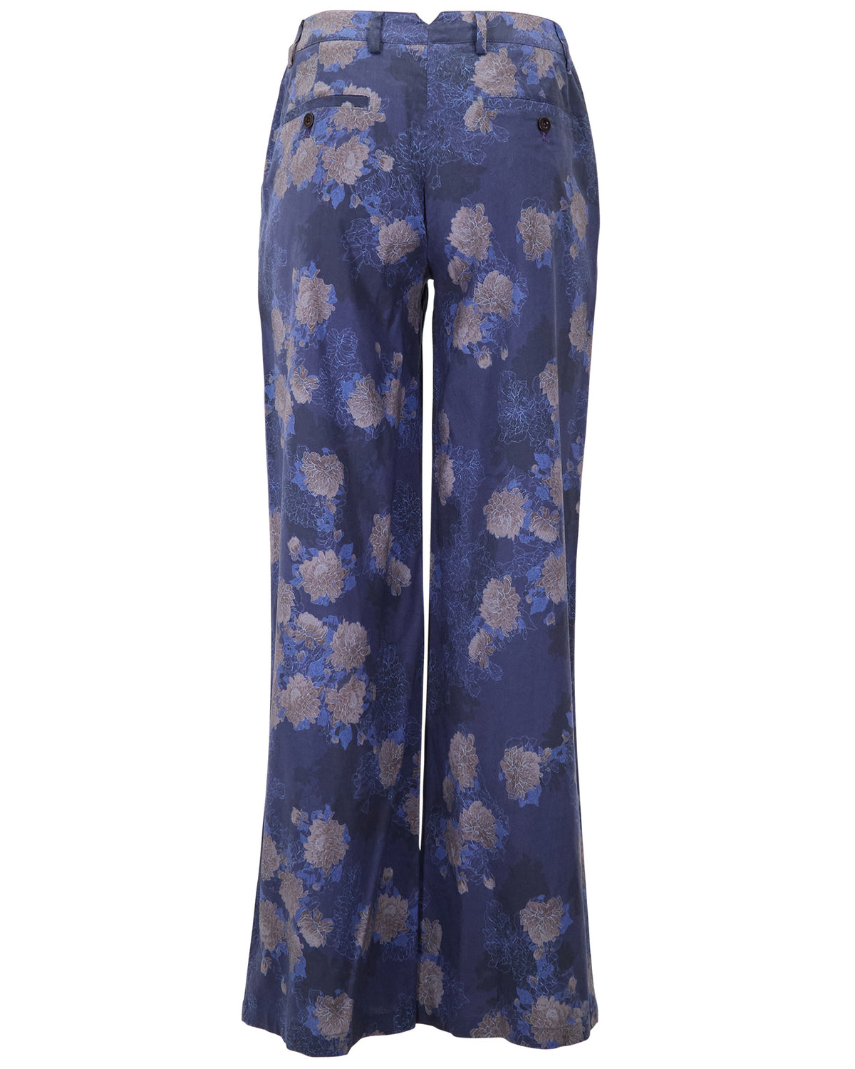 PHILLIS LANS FLORAL NAVY WOMEN'S STRETCH TENCEL TAILORED PANT