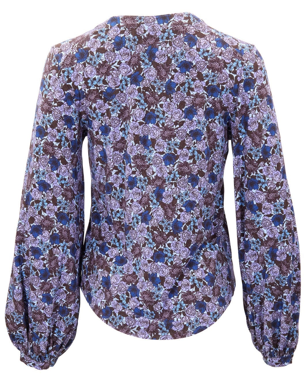 VAL TERNBERG FLORAL BROWNIE WOMEN'S LYOCELL STRETCH V-NECK TOP