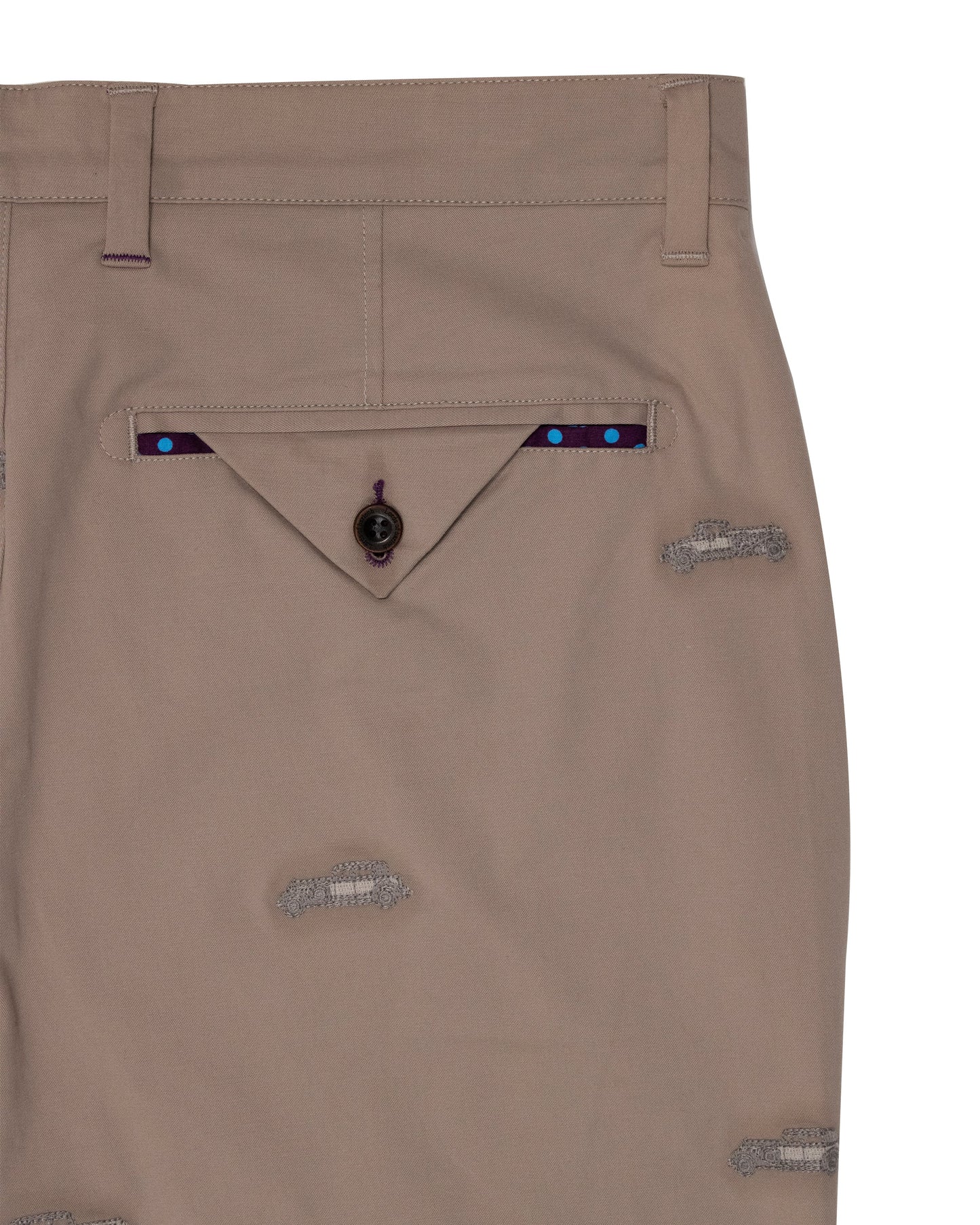 Charles Cars Embroidery Elephant Pants