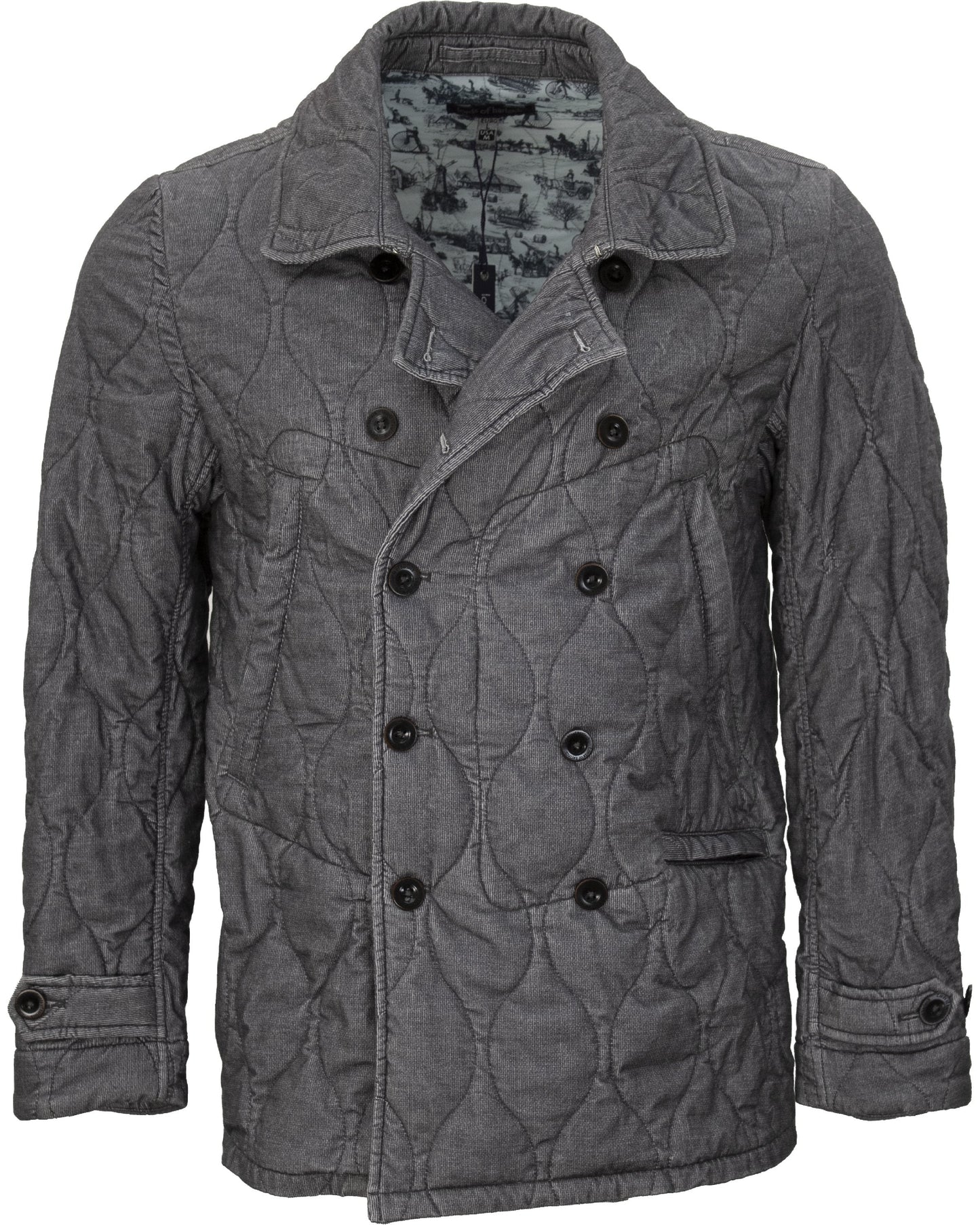 Fritz Cord Charcoal Military Jacket