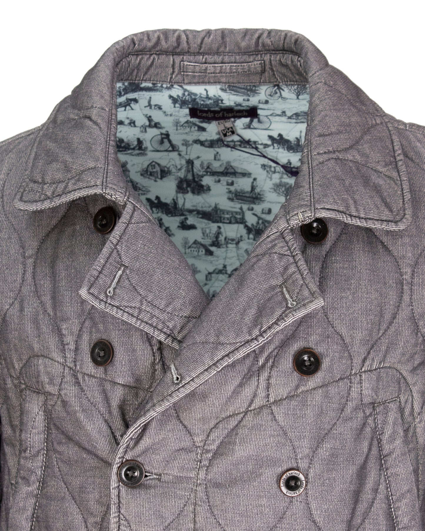 Fritz Cord Charcoal Military Jacket