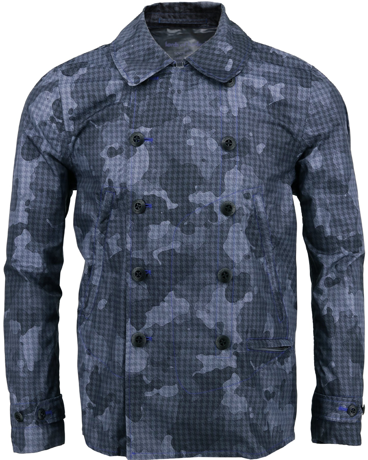 Fritz Houndstooth Charcoal Camo Military Jacket