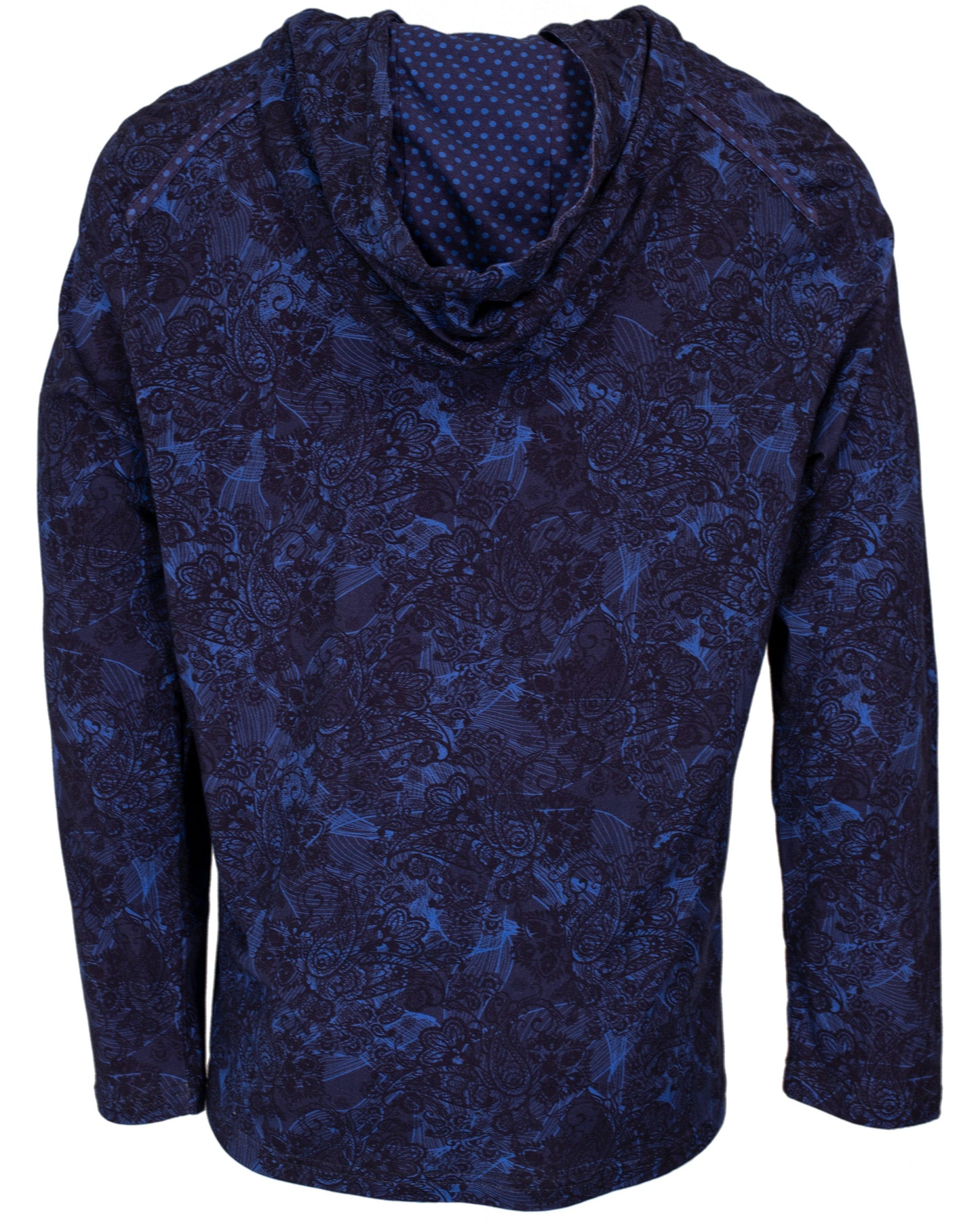HORACE PAISLEY SWIRL HOODIE IN NAVY