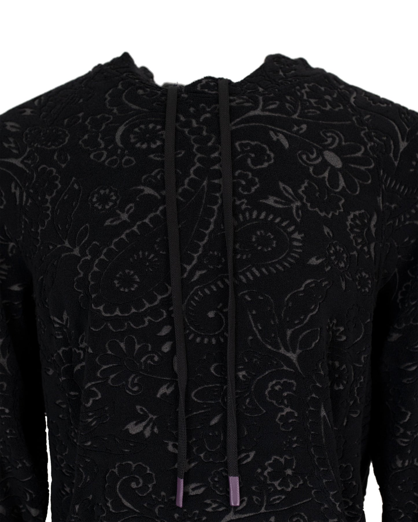 HOWARD TOWEL HOODIE IN BLACK