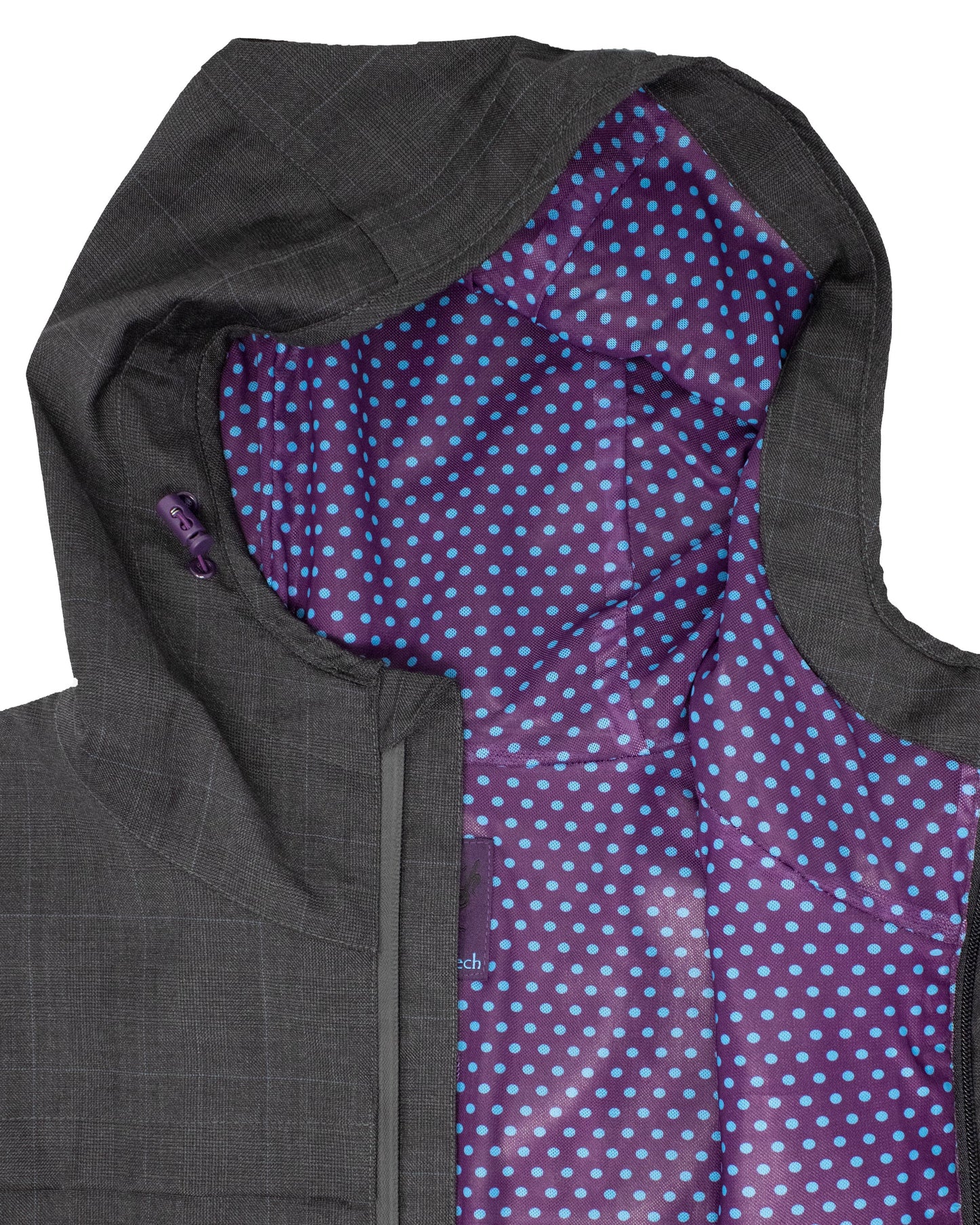 LUCA CHARCOAL WOOL WATERPROOF JACKET