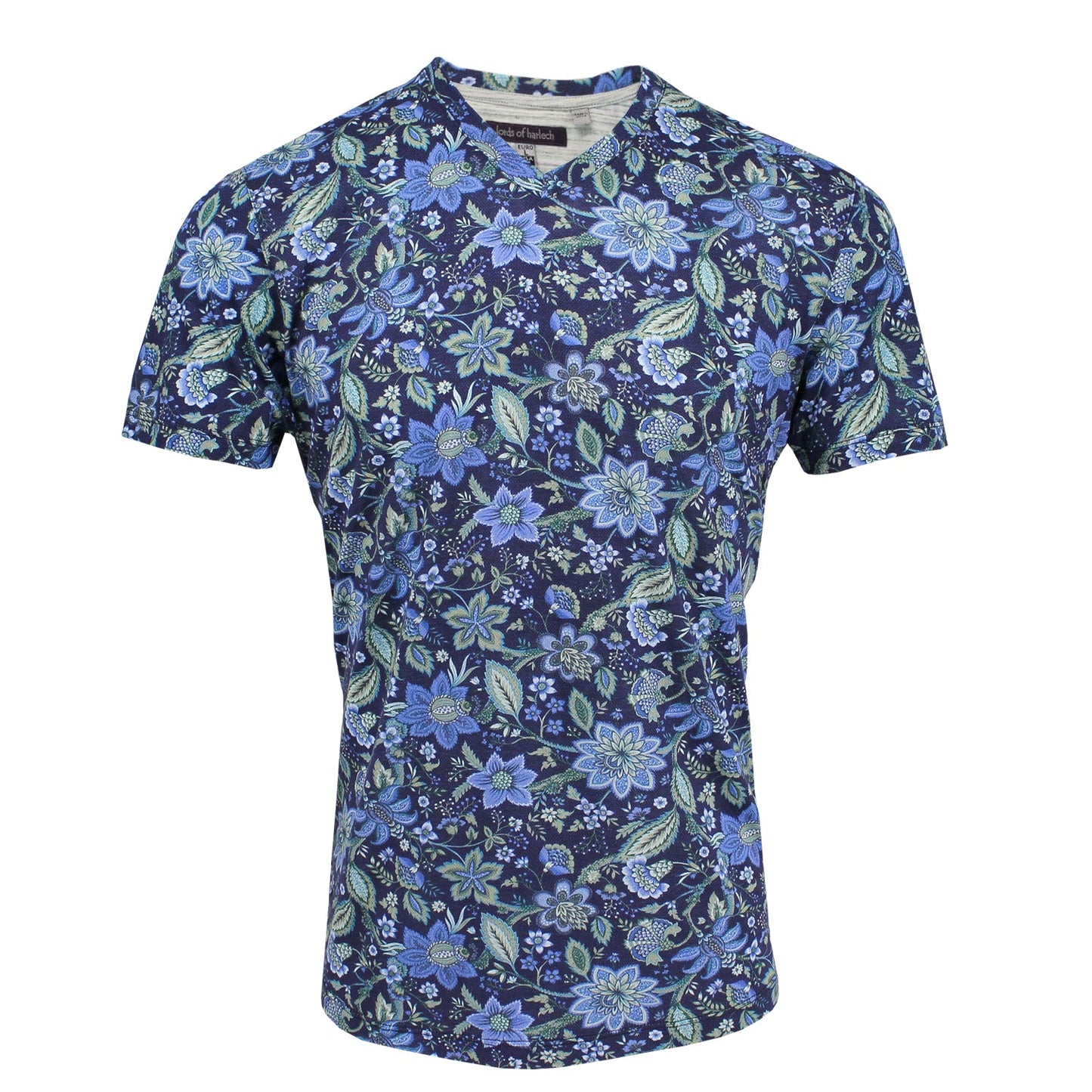 Maze Floral Canvas Navy