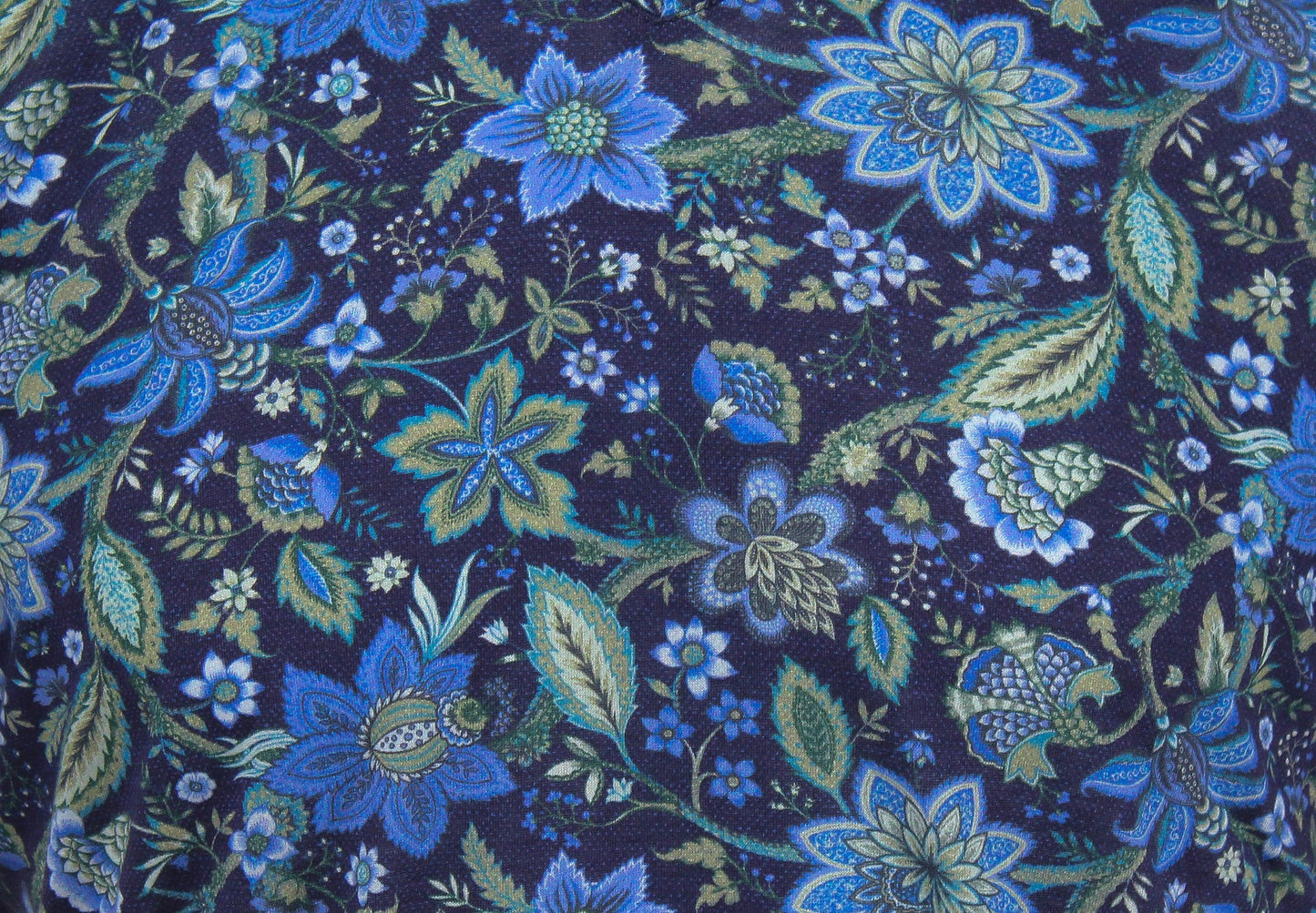 Maze Floral Canvas Navy