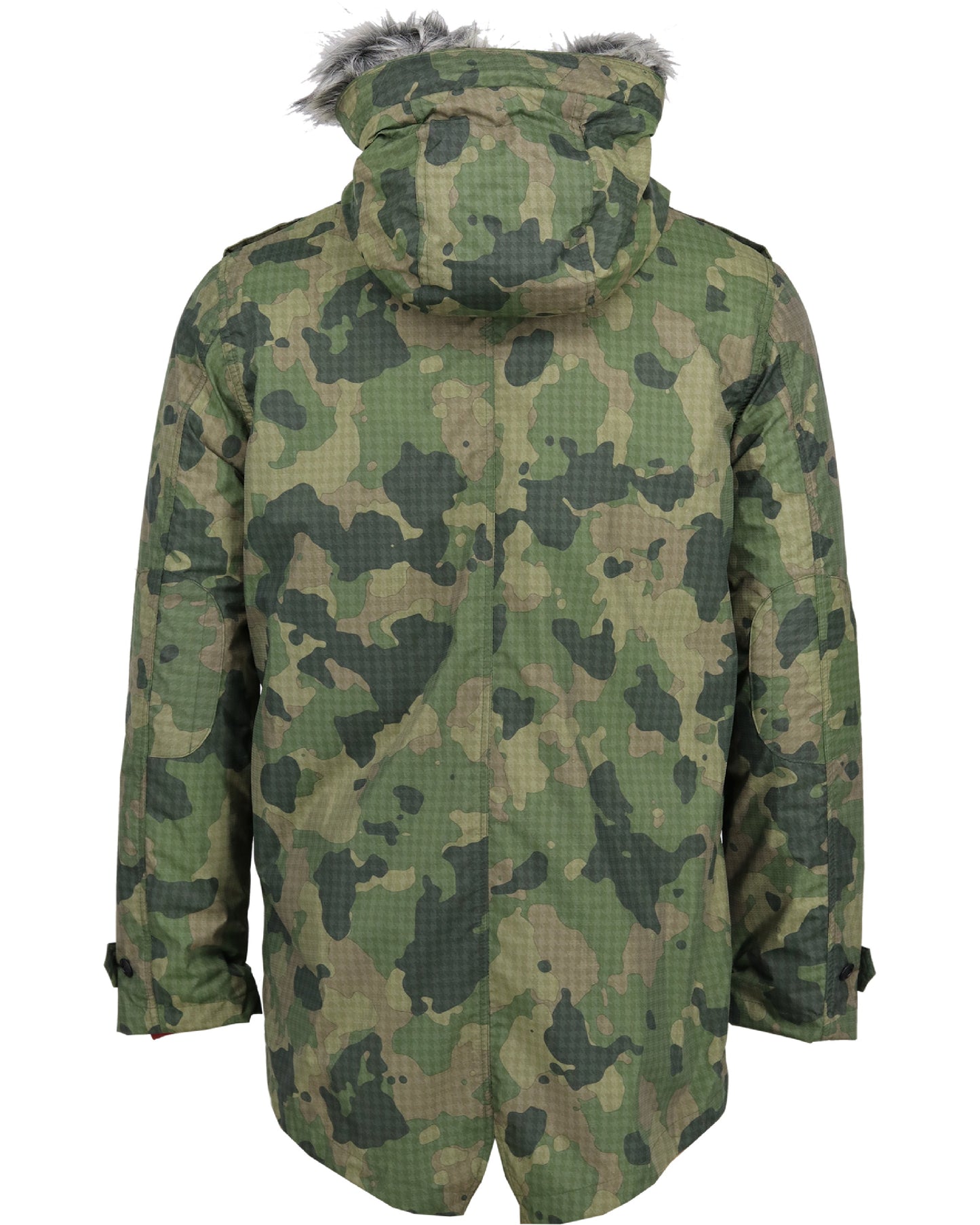 Mod Parka Houndstooth Olive Camo