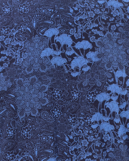 Taylor Paisley Floral Navy Crew Neck Tee