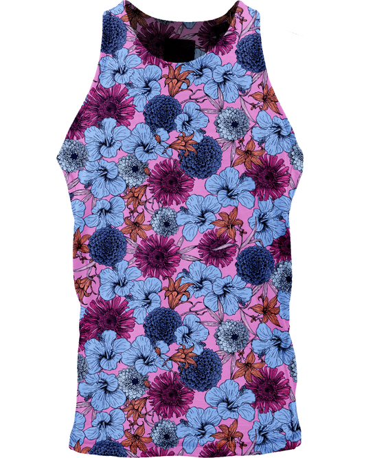TEDFORD HIBISCUS GARDEN TANK IN PINK
