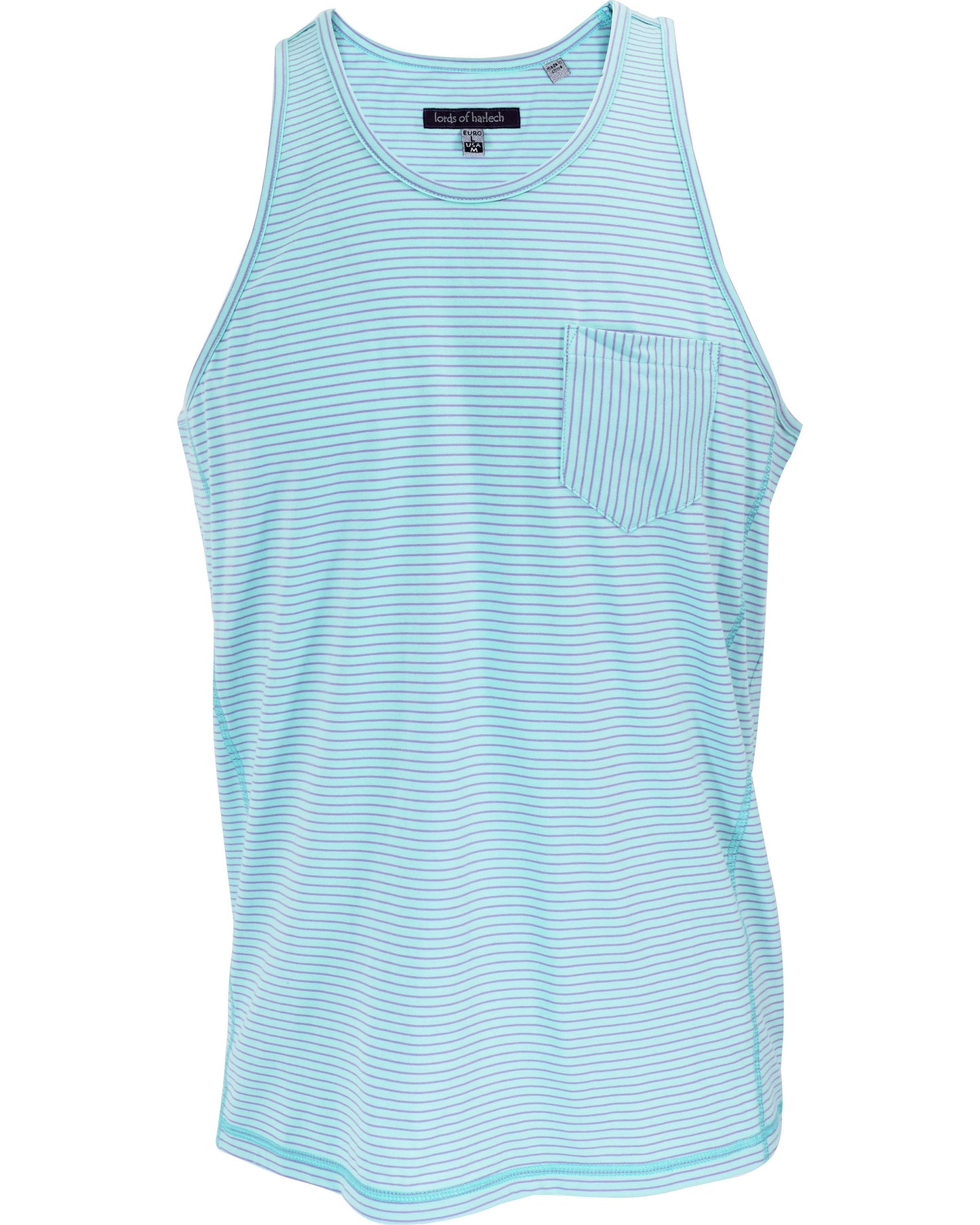 TRISTAN LAGOON STRIPE POCKET TANK