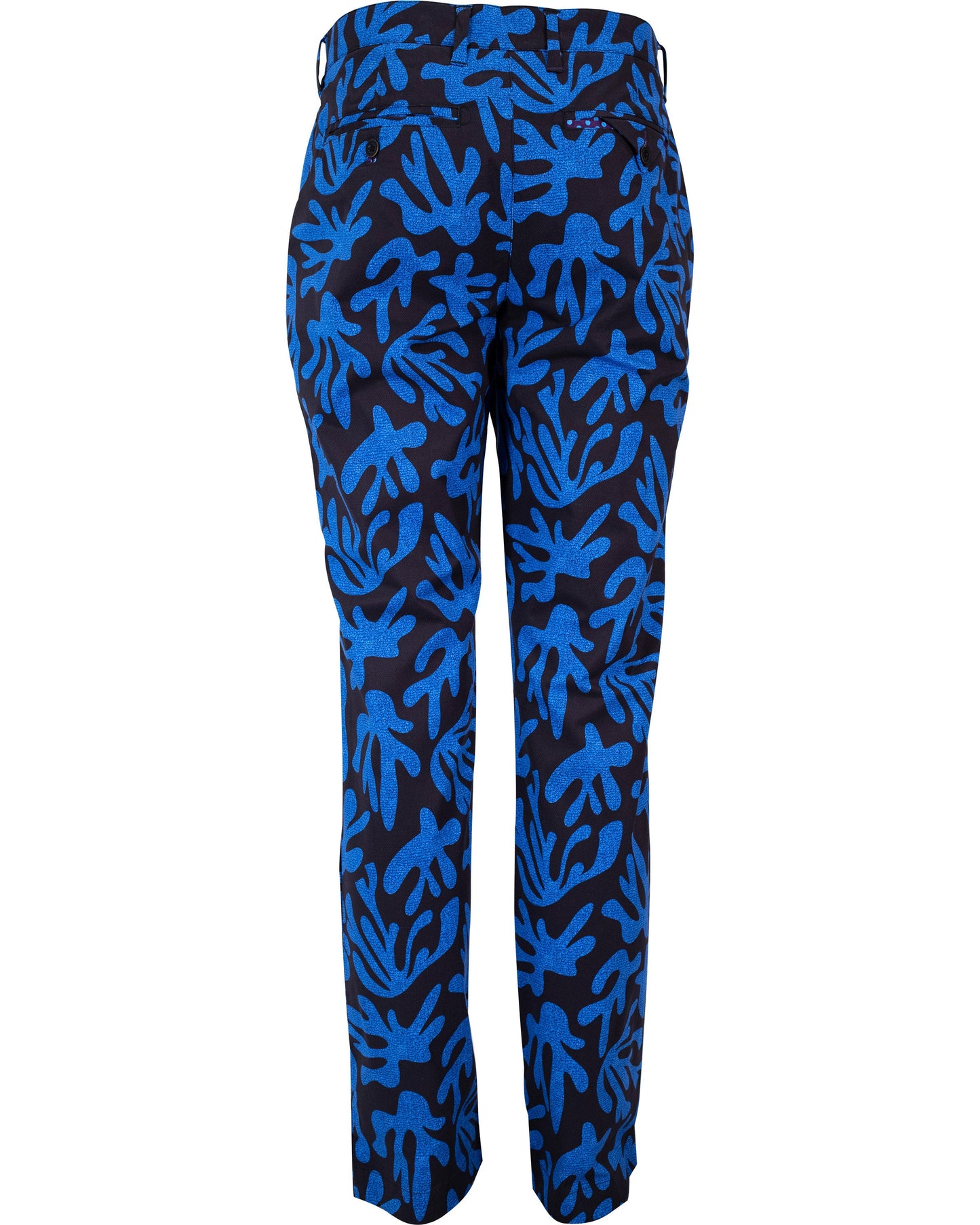 CHARLES LOOP CORAL CANVAS PANTS IN BLUE