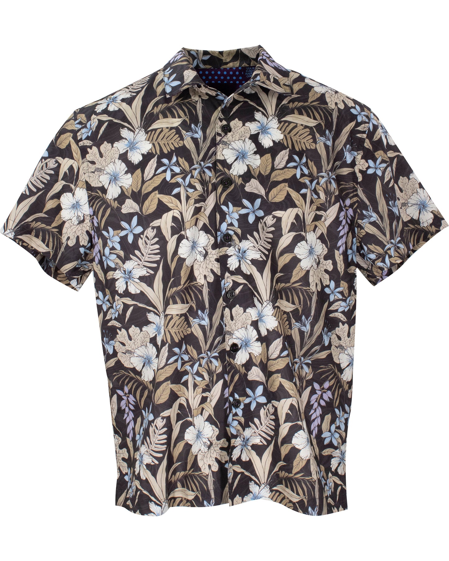 RALPH SWIRL FLORAL CAMP SHIRT IN BLACK