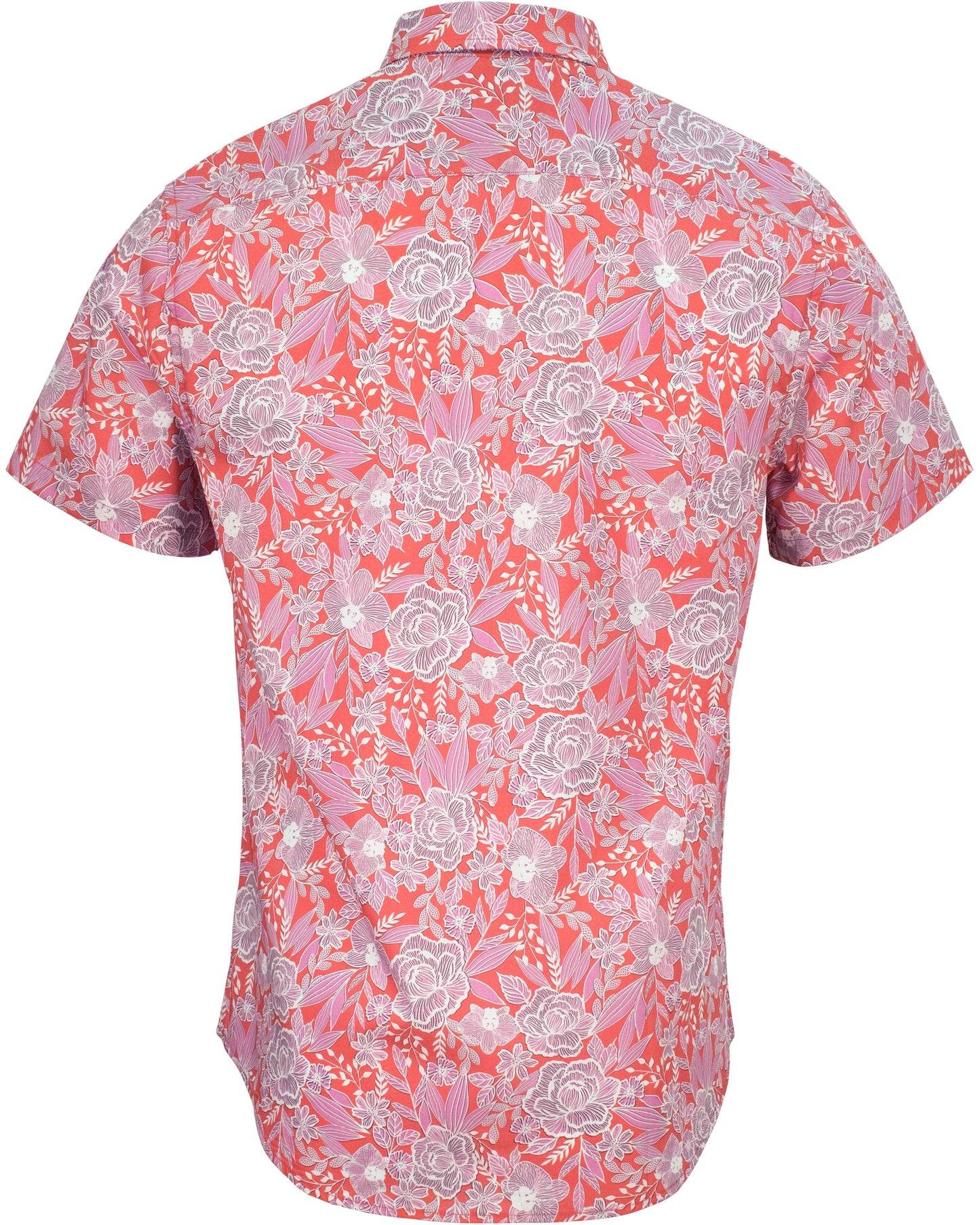 SCOTT HANDCUT FLORAL SHIRT - MELON