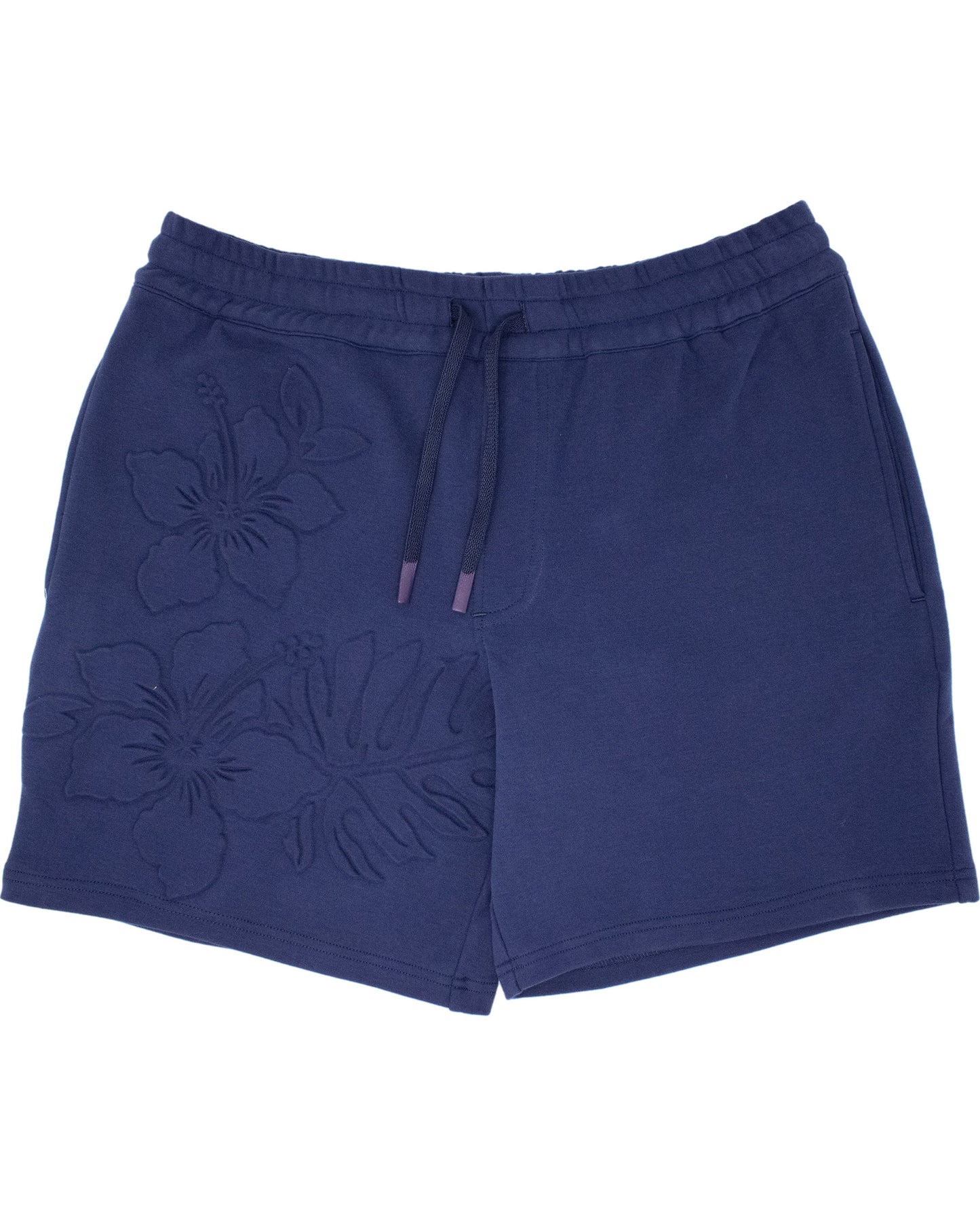 SILUS EMBOSSED INTERLOCK SHORTS - NAVY