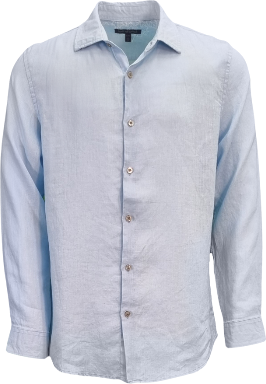 LIONEL LINEN BUTTON DOWN SHIRT - SKY