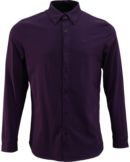 SAWYER KNIT SHIRT - PLUM