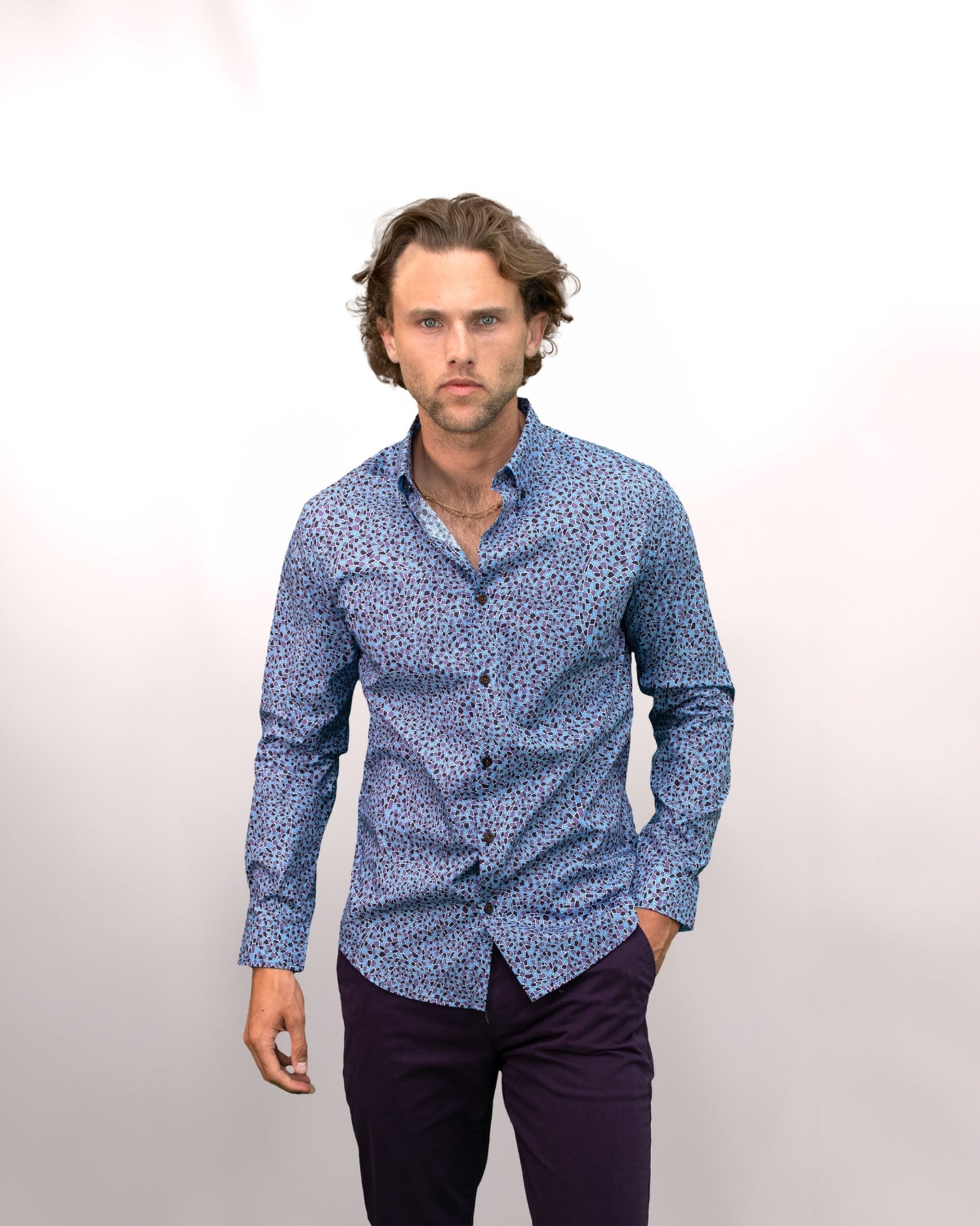 MORRIS MOSAIC SHIRT - PLUM