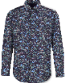 NICOLI MYSTIC FLORAL COTTON SHIRT - PLUM