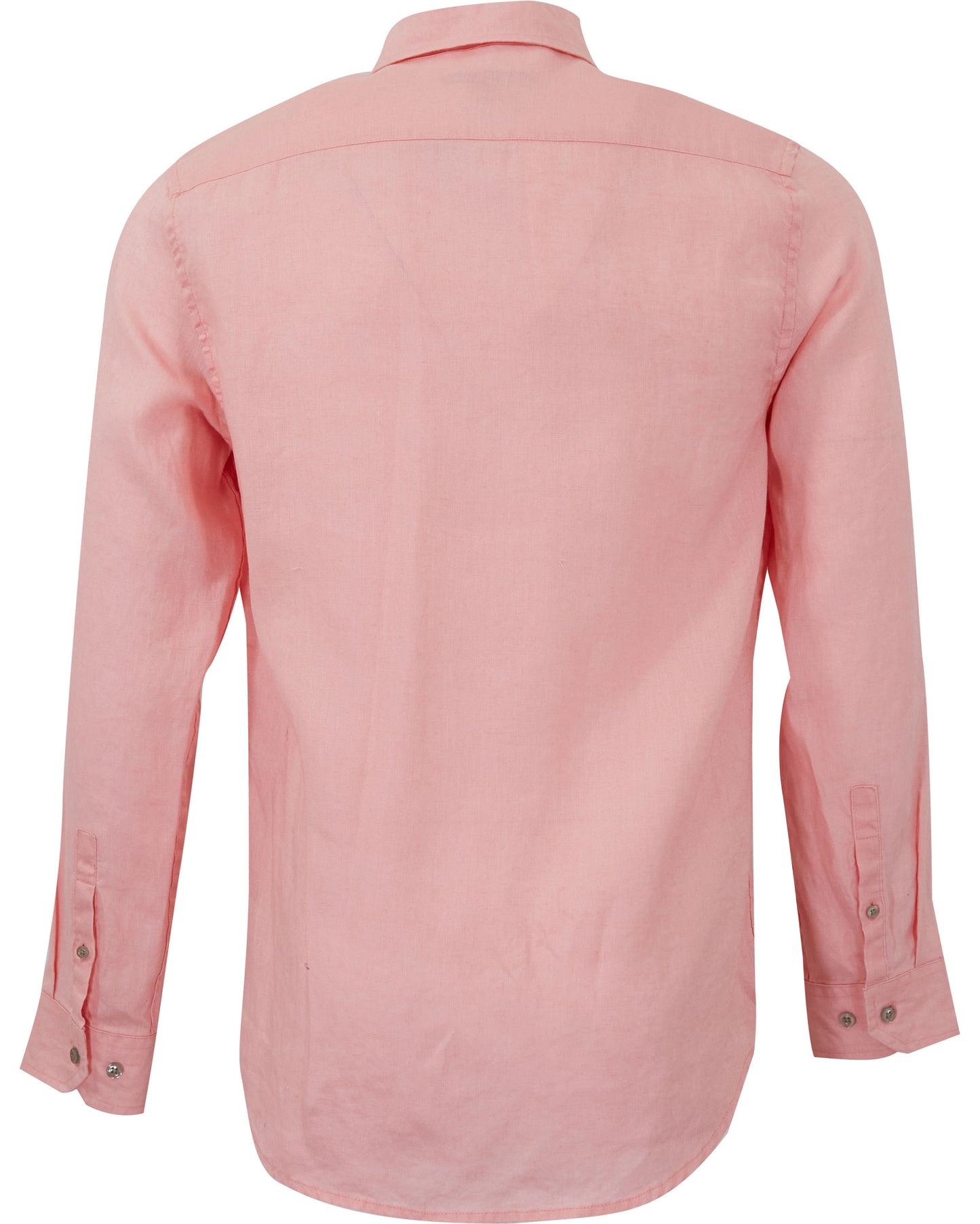 LIONEL LINEN BUTTON DOWN SHIRT - FRESH PINK