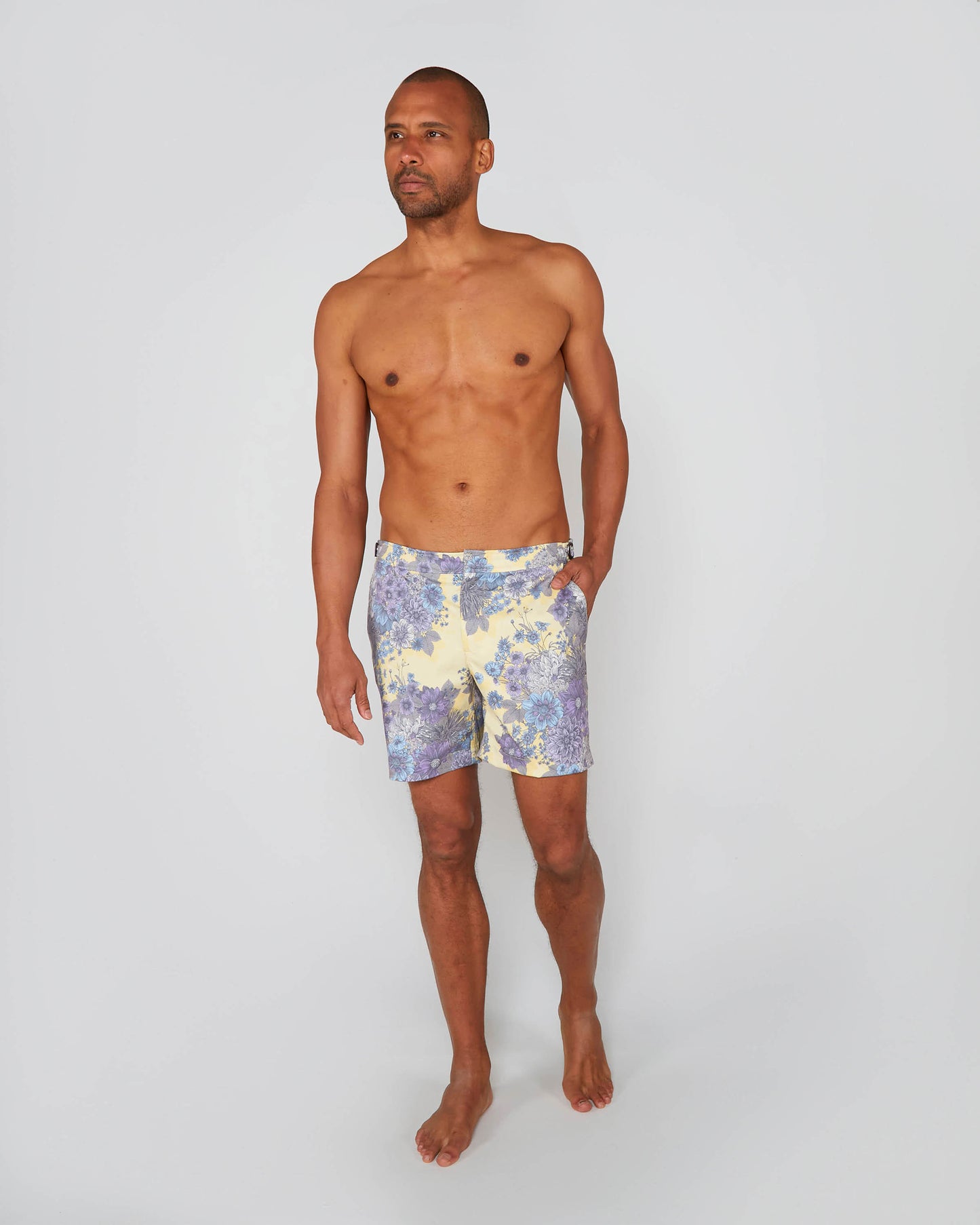 NEPTUNE DREAM MEADOW TAILORED SWIM SHORT - SUNSHINE