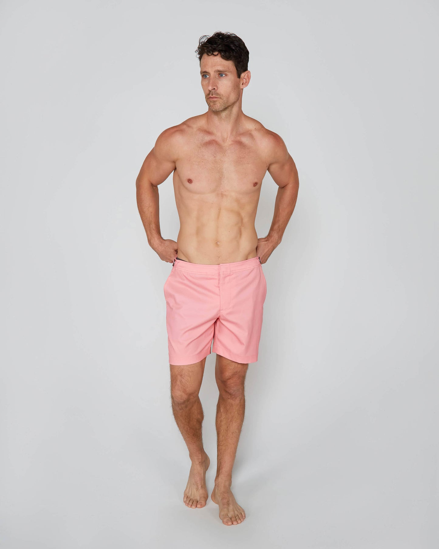 NEPTUNE OXFORD TAILORED SWIM SHORT - FRESH PINK