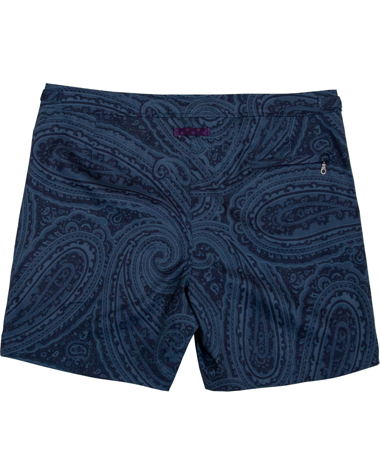 NEPTUNE WILD PAISLEY OXFORD OP MAAT GEMAAKTE ZWEMBROEK - MARINEBLAUW