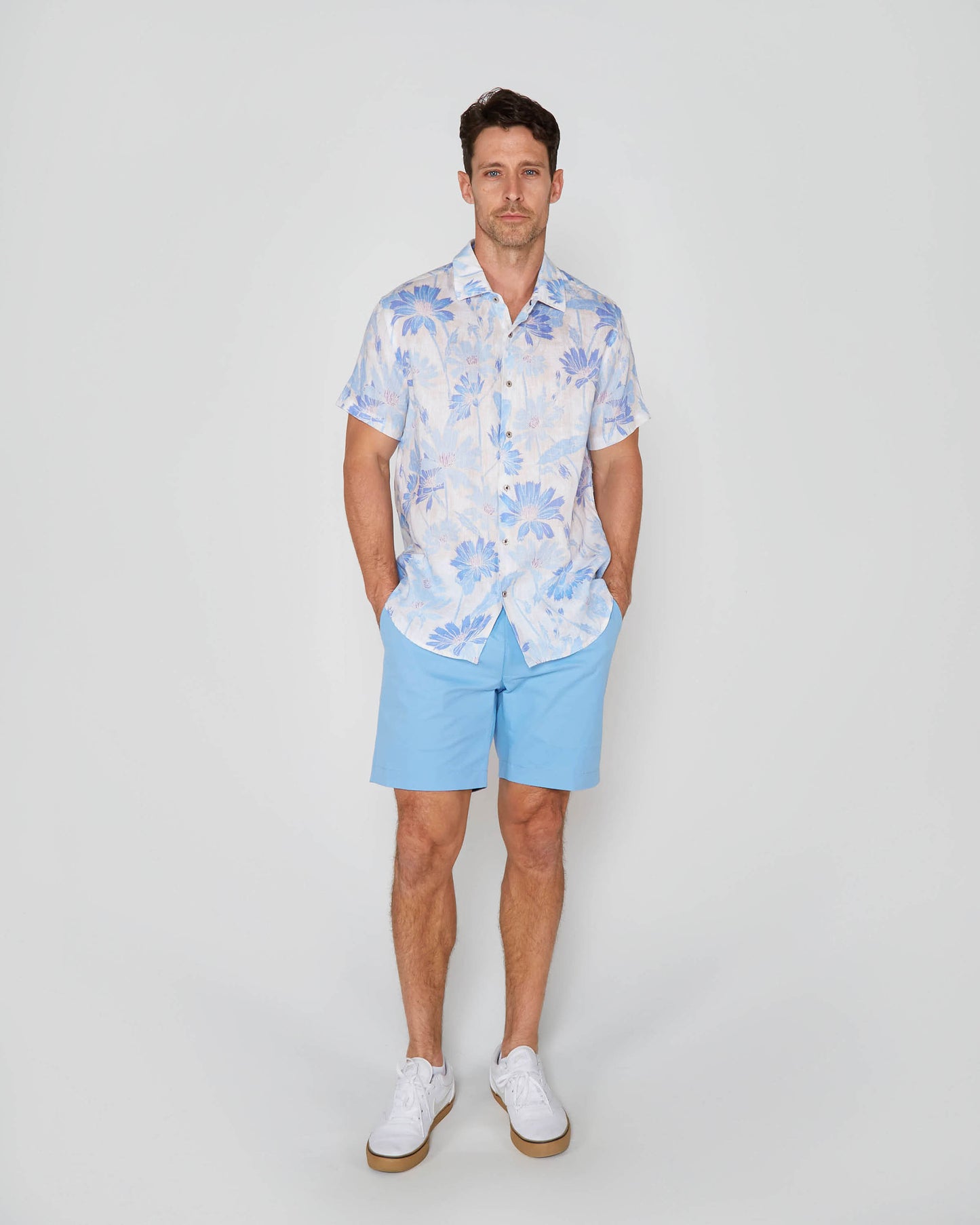 SERGIO SPRINGTIME LINEN SHIRT - WHITE