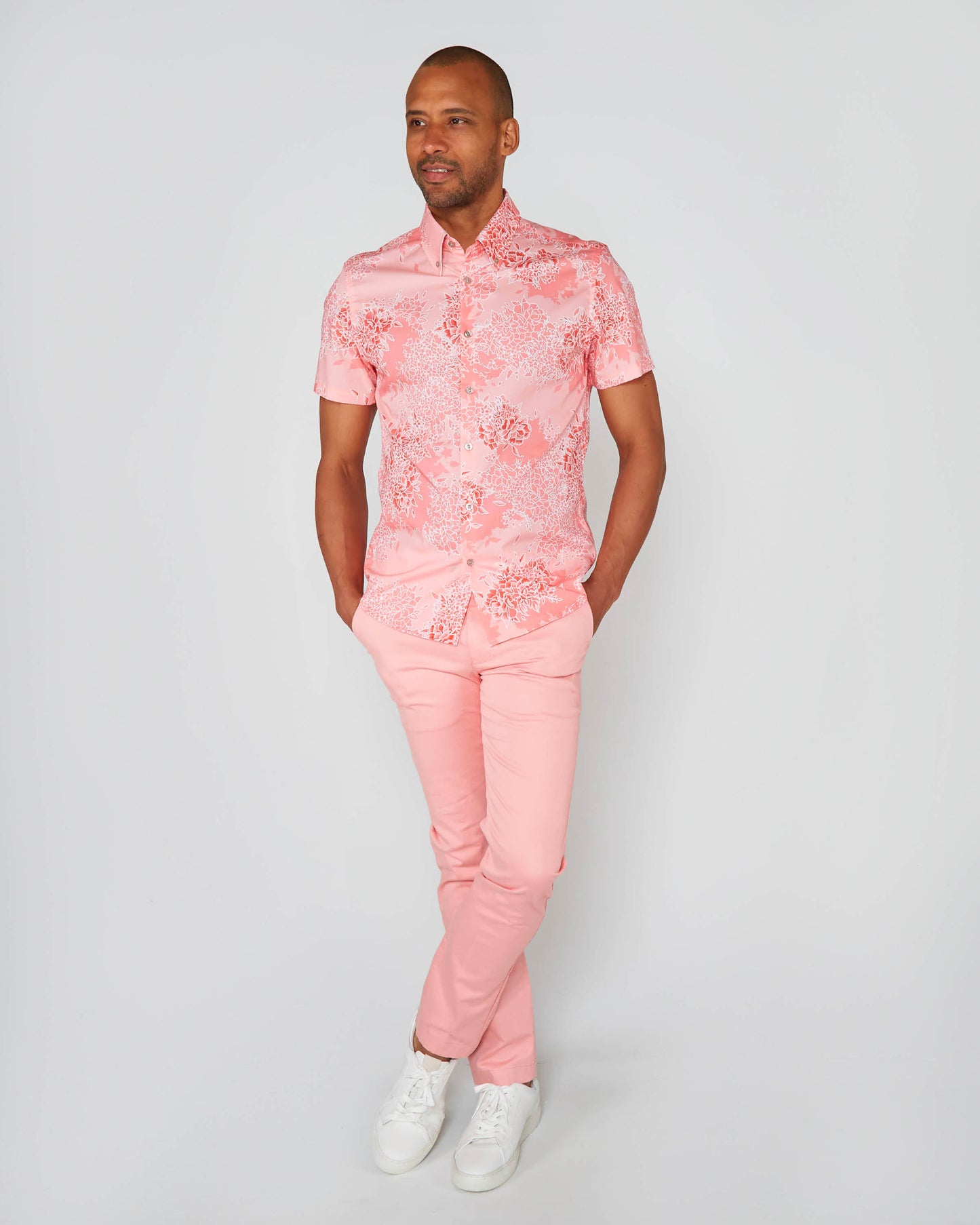 TIM BOUQUET ISLAND SHIRT -  PINK