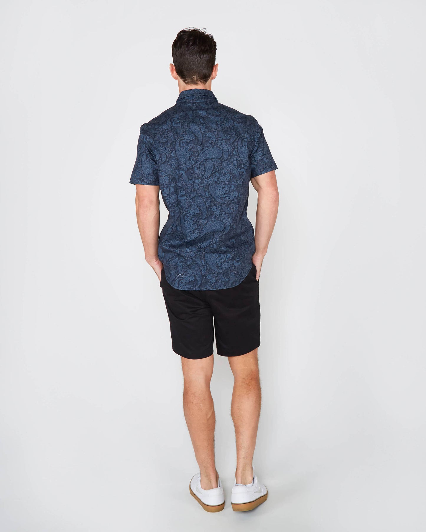 TIM PAISLEY ROMANCE SHIRT -  NAVY