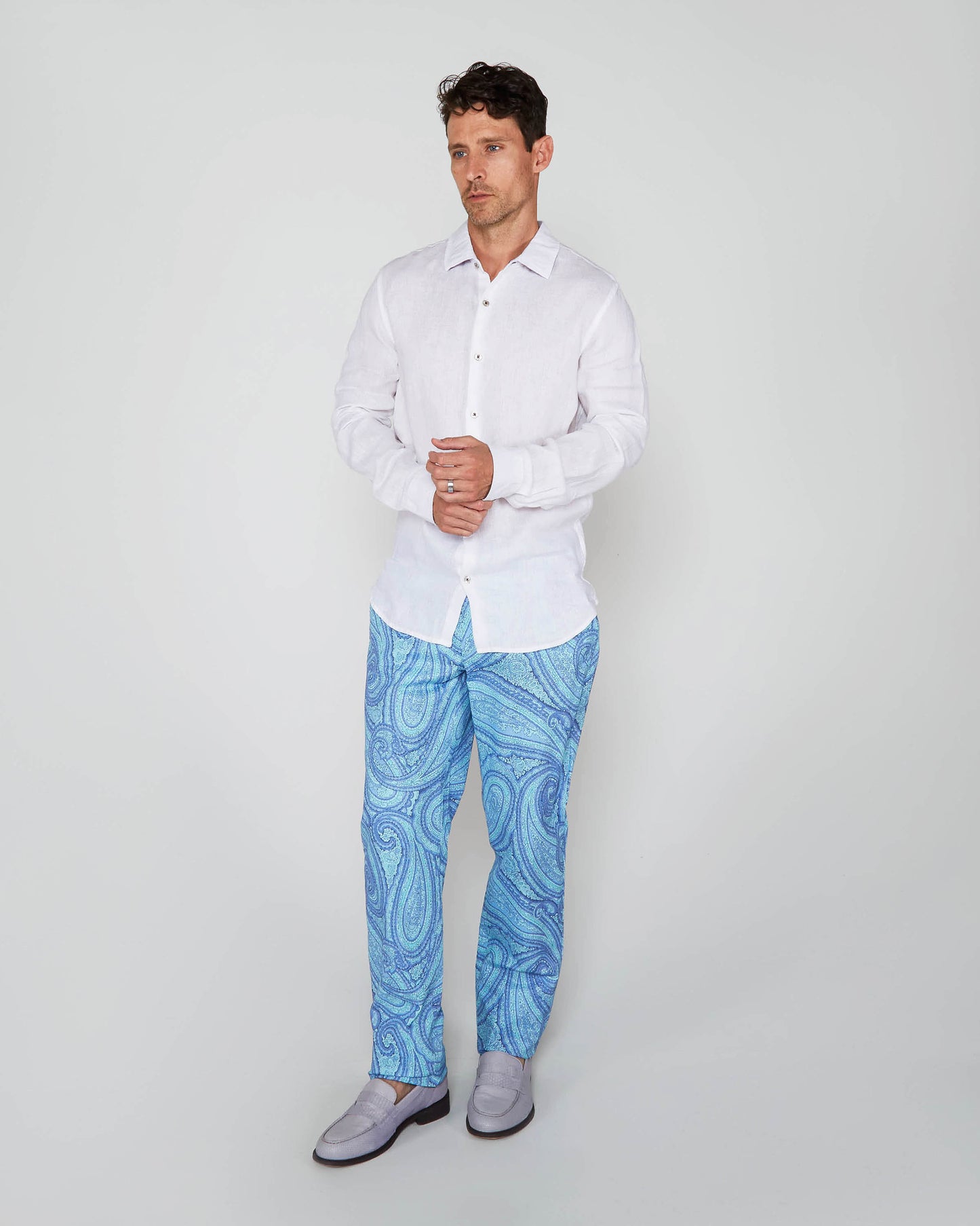 LAURENT LINEN SHIRT - WHITE