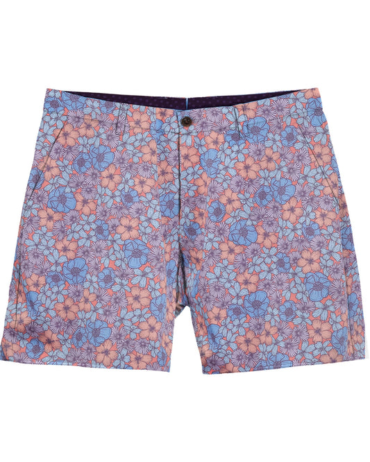 CLYDE DENSE FLORAL SHORT - PINK