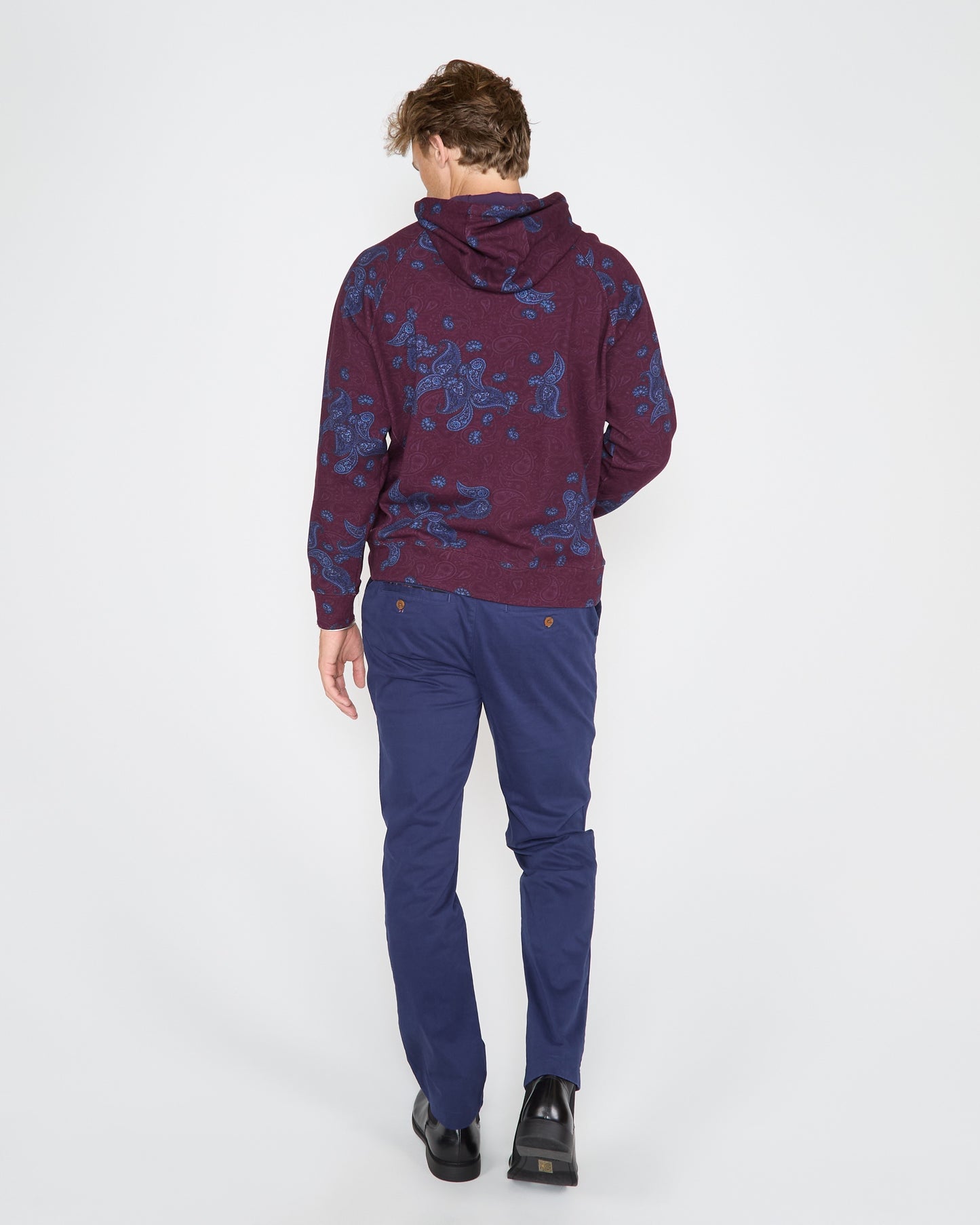 HANK MONTGAT PAISLEY HOODIE - PLUM