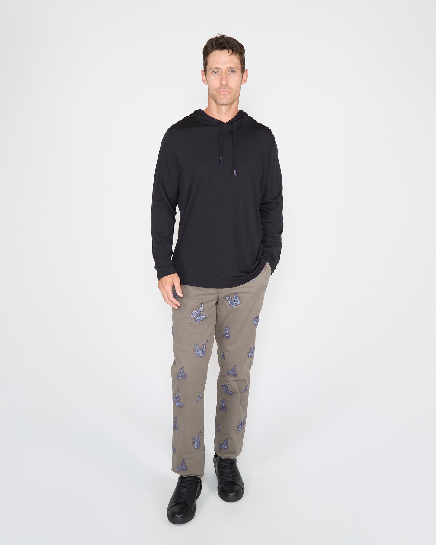 HUGO HOODIE IN BLACK