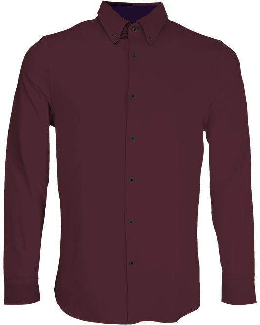 SIMON PORT MEN'S STRETCH JERSEY LONG-SLEEVE SHIRT