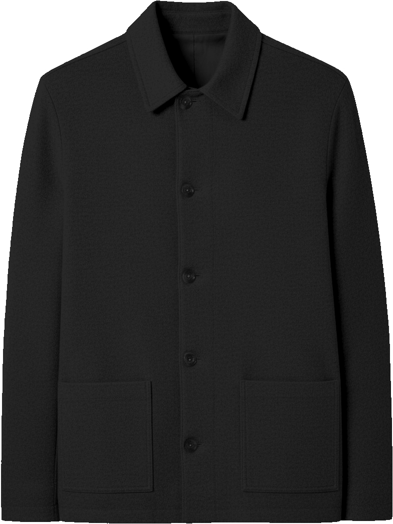 CHASTON BLACK MEN'S WOOL CHORE JACKET