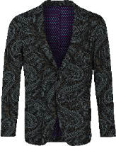 JAQUES PAISLEY BADALONA ANTHRACITE MEN'S WOOL BLAZER