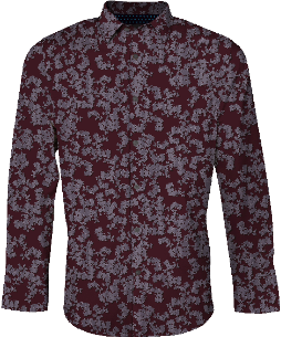 NORMAN DOREN FLORAL PORT MEN'S PRINTED COTTON LONG-SLEEVE SHIRT