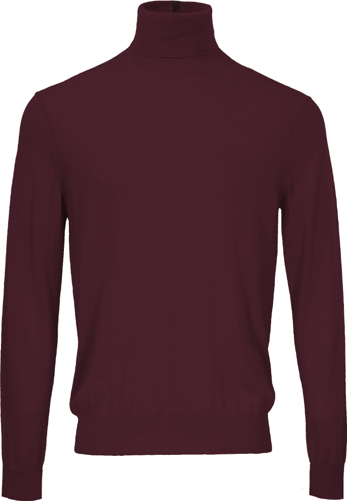 RONALD PORT MEN'S MERINO SILK CASHMERE TURTLENECK