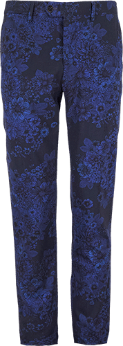 PAXTON MARCO FLORAL TAILORED WOOL PANT - MIDNIGHT