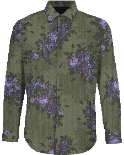 NICOLI WELS FLORAL SAGE MEN'S PRINTED COTTON LONG-SLEEVE SHIRT