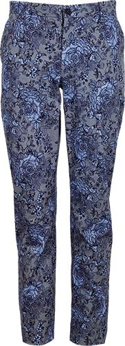 CASPIAN ROMA FLORAL STRETCH COTTON CHINO PANT - FLANNEL