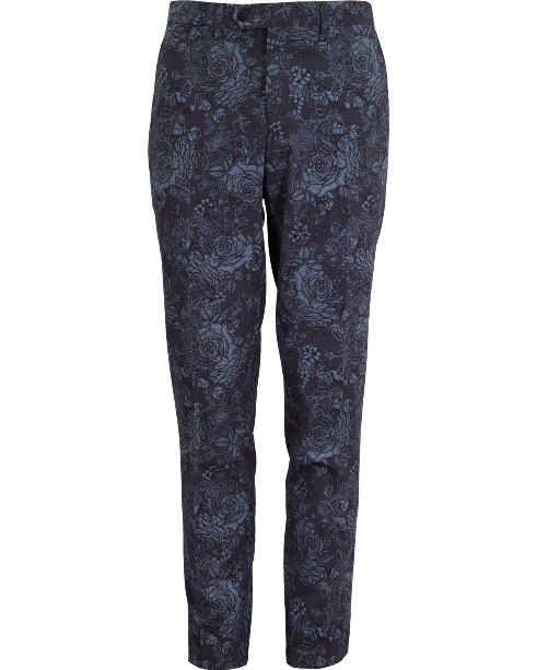 PAXTON ROMA FLORAL  TAILORED WOOL PANT - CHAR