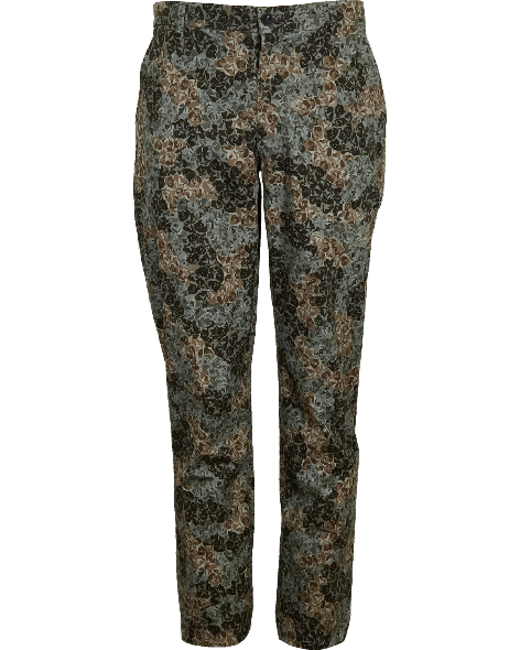 CASPIAN ROSE CAMO STRETCH COTTON CHINO PANT - OLIVE