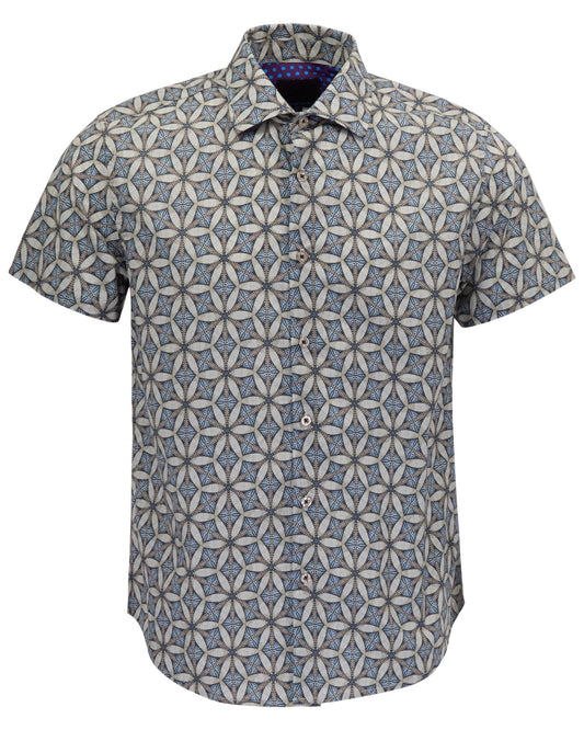 GEORGE TRIBAL NATURAL MENS PRINTED SHIRT